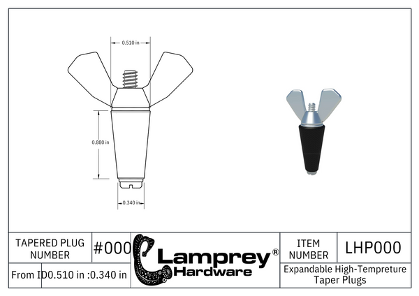 #000 Winter Expansion Rubber Plug Standard For 3/8 Inch Pipes - LHP000