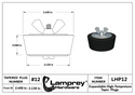 #12 Extended Life Winter Expansion Rubber Plug w/ All Stainless Steel Bolts For 2 Inch Fittings - LHXP12