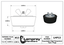 #13 Extended Life Winter Expansion Rubber Plug w/ All Stainless Steel Bolts For 2 1/2 Inch Pipes - LHXP13